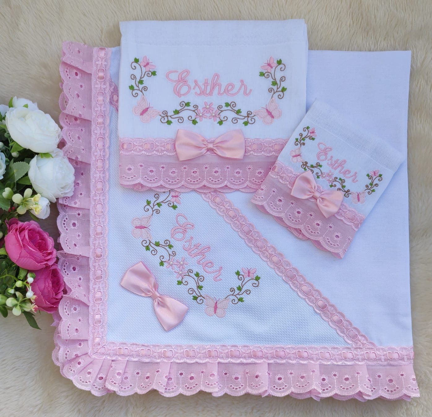 Borboletas Rosa · Kit Manta