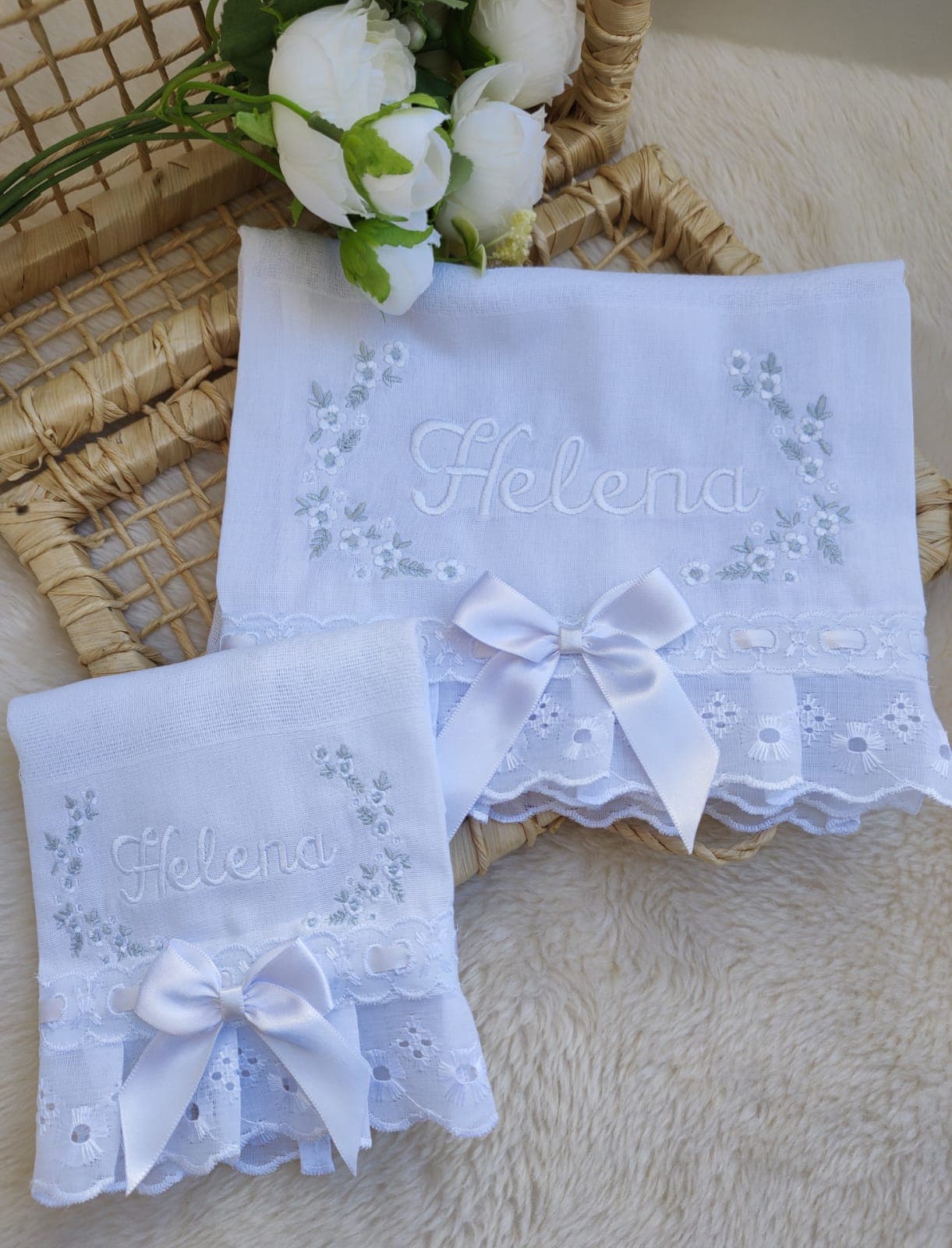 Floral Batizado · Kit Fraldas
