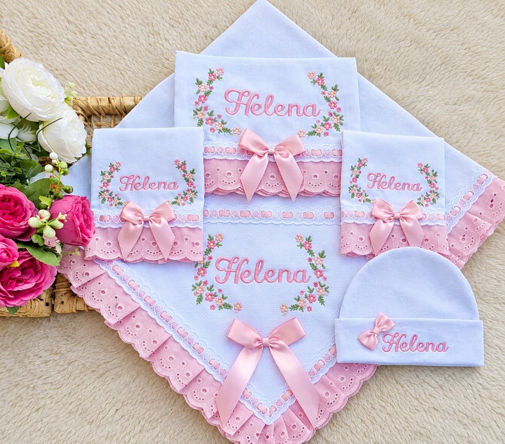 Floral Rosa Bebê · Kit