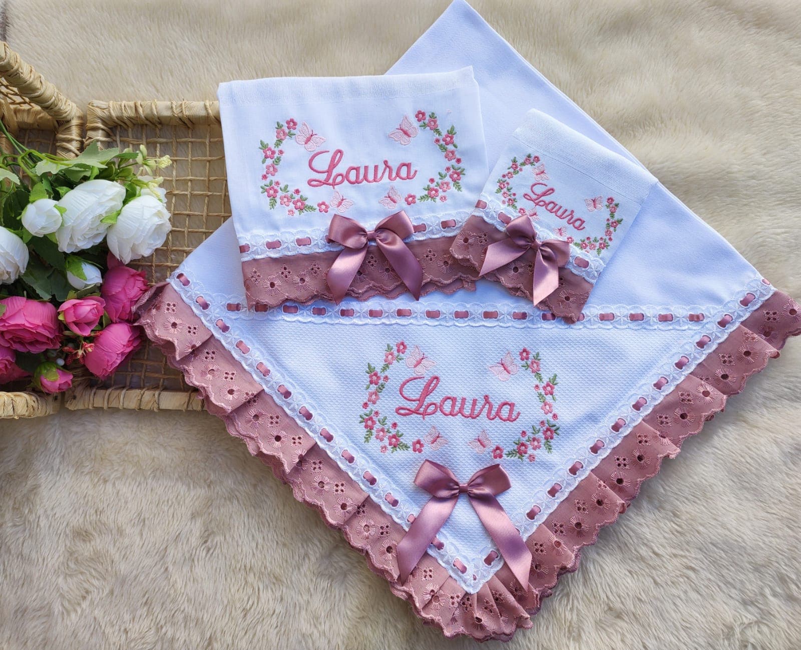Floral Rosé · Kit Manta