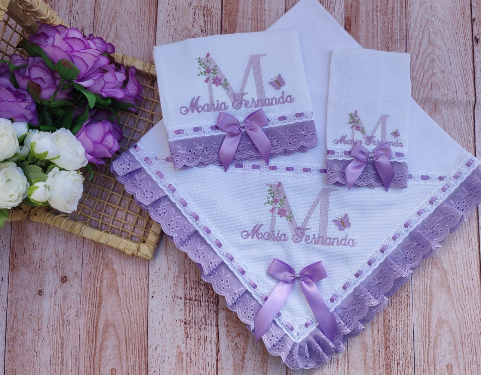 Monograma Lavanda · Kit Manta