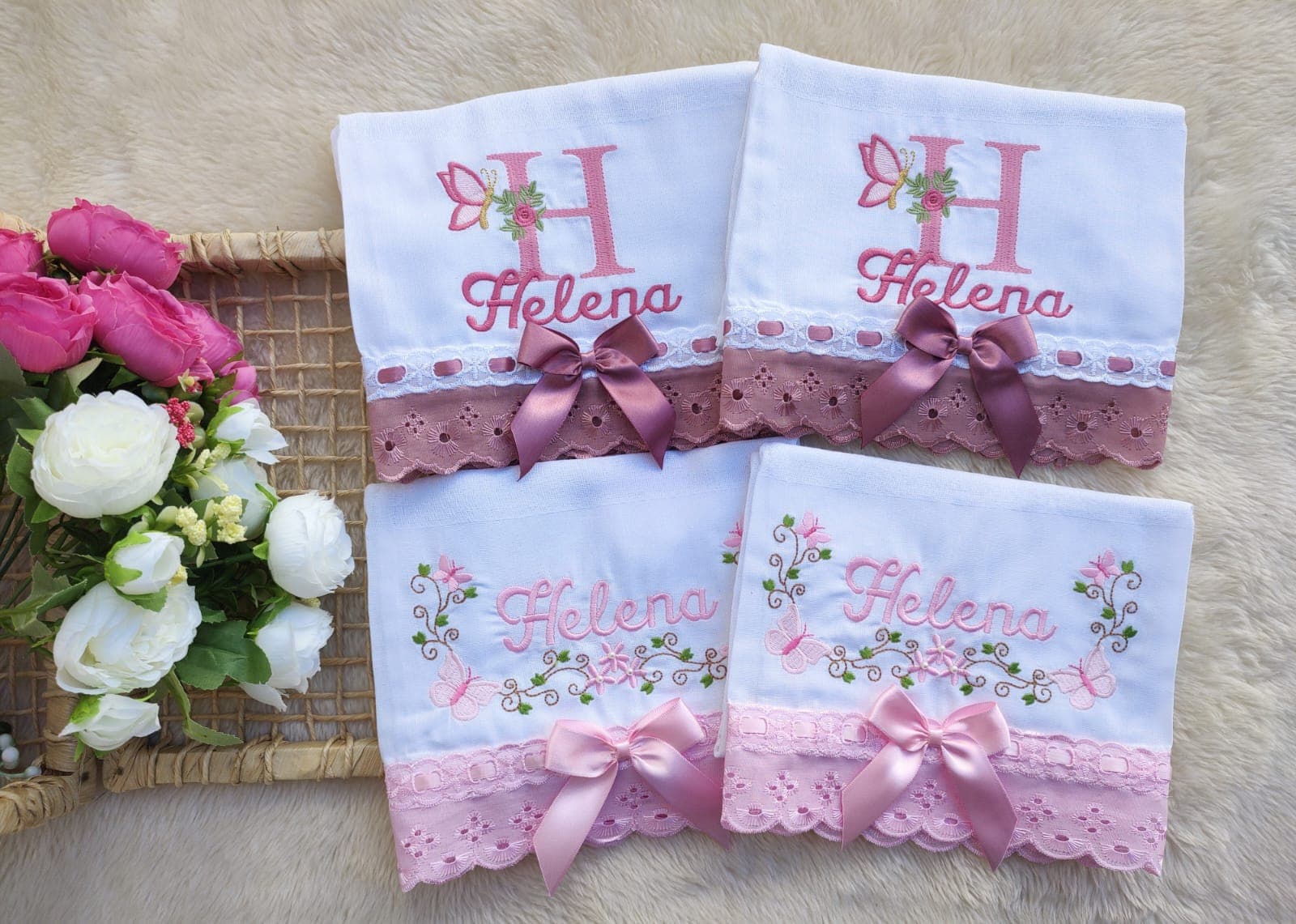 Clássico Rosé · 4x Fralda Grande