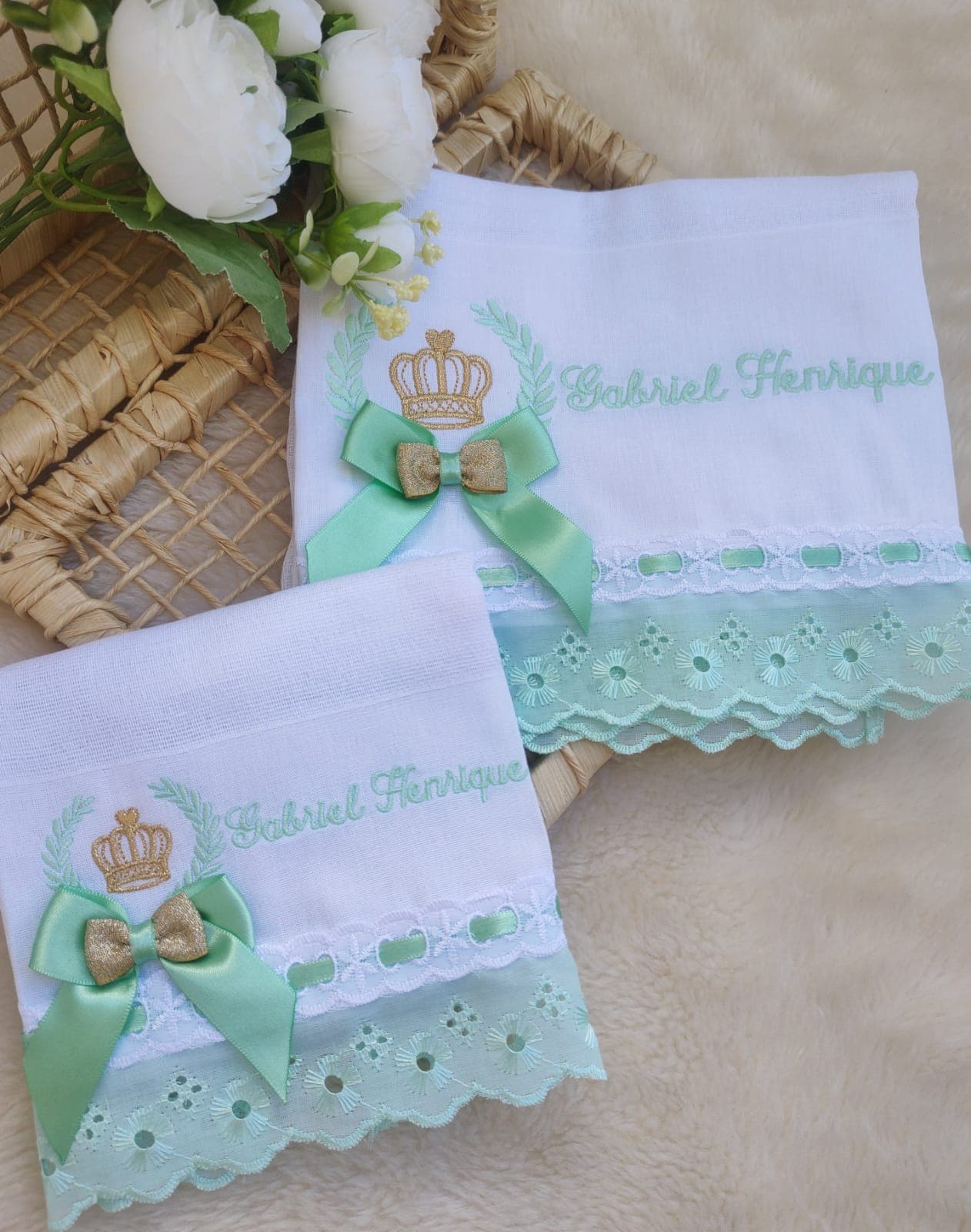 Coroa Verde Menta · Kit Fraldas
