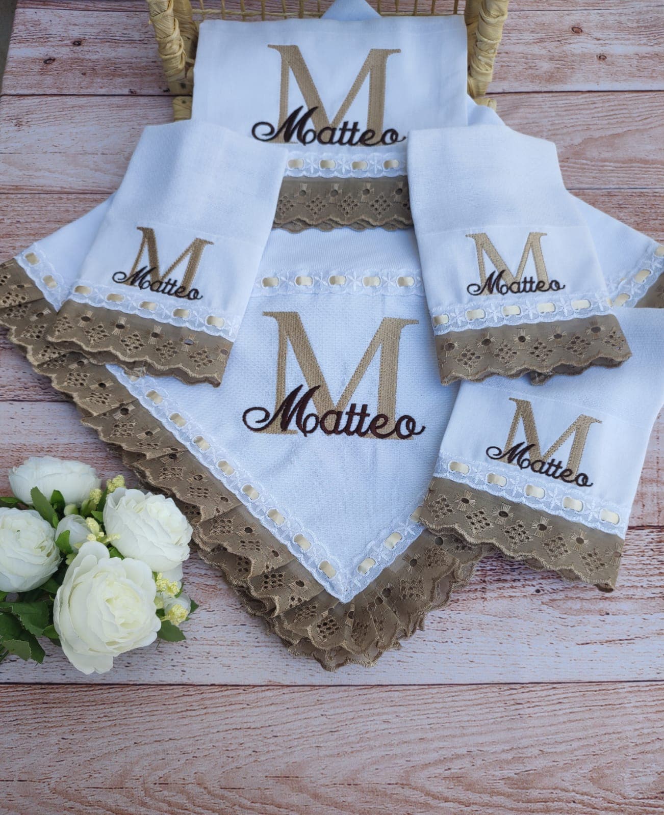 Monograma Areia · Kit Manta