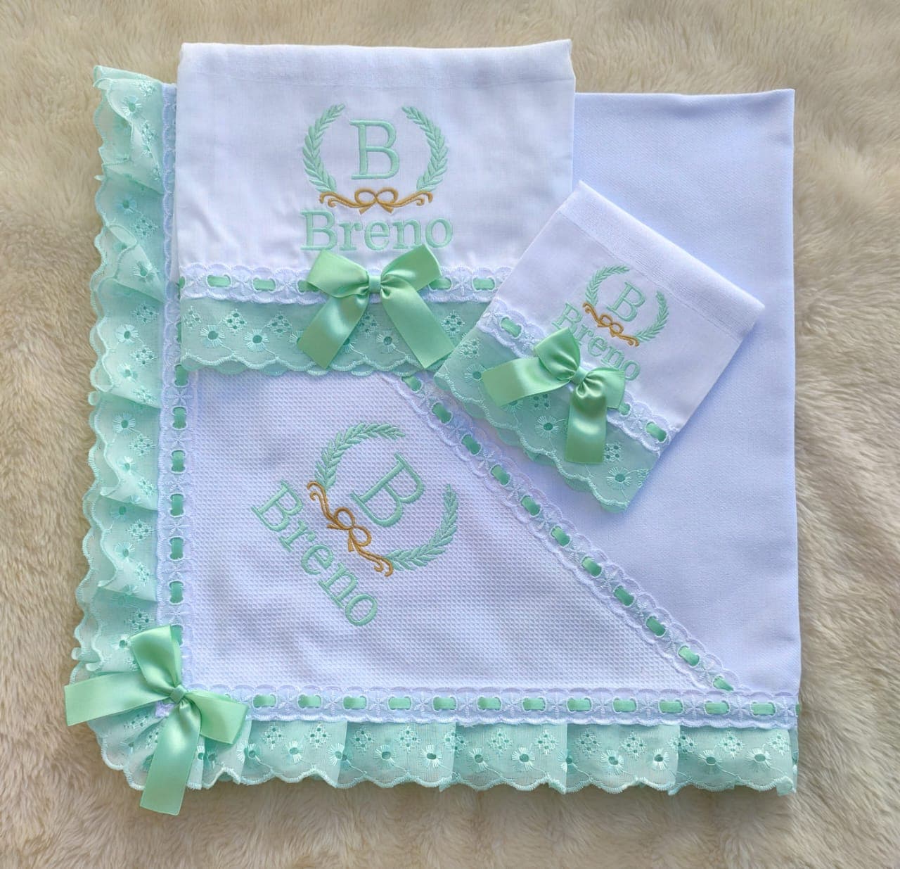 Clássico Verde Menta · Kit Manta