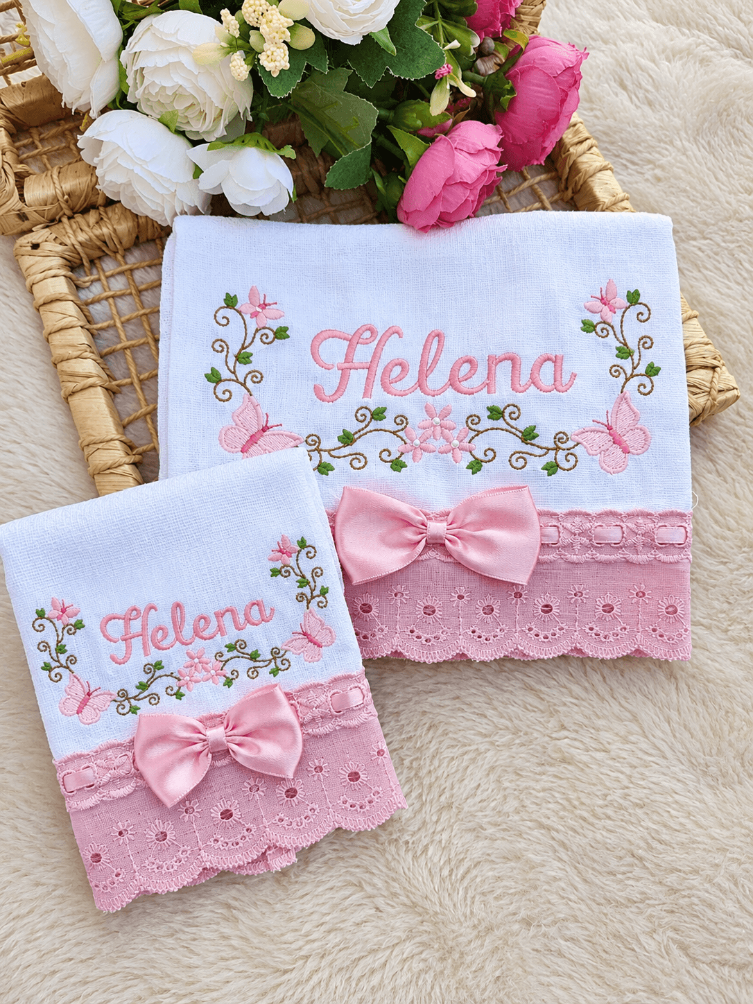 Borboletas Rosa · Kit Fraldas